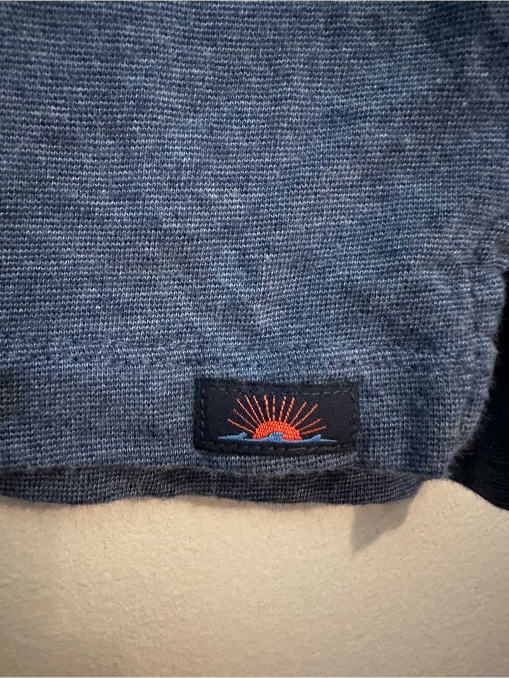 Faherty Short-Sleeve Movement Polo in Blue Size Medium - Picture 3 of 7